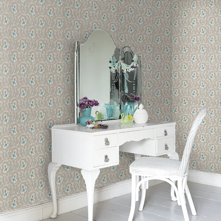 Hoja Wallpaper - Cool Arbour - Little Greene - 0263HOCOOLA - Premier Wallcovering