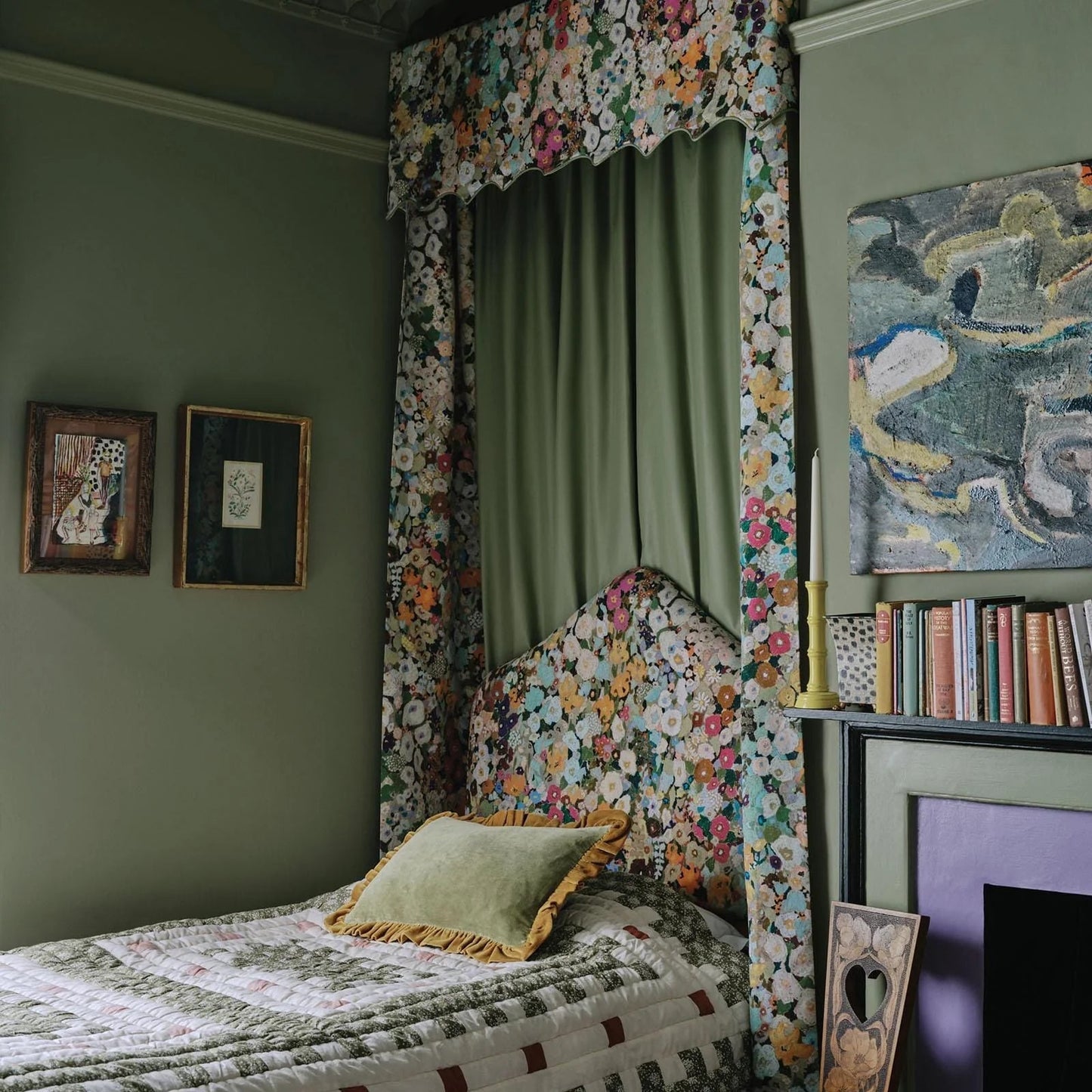 Hollyhocks Cotton Linen Fabric - Summer - House of Hackney - 1-FA-HOL-CL-SUM-XXX-XXX - Premier Wallcovering