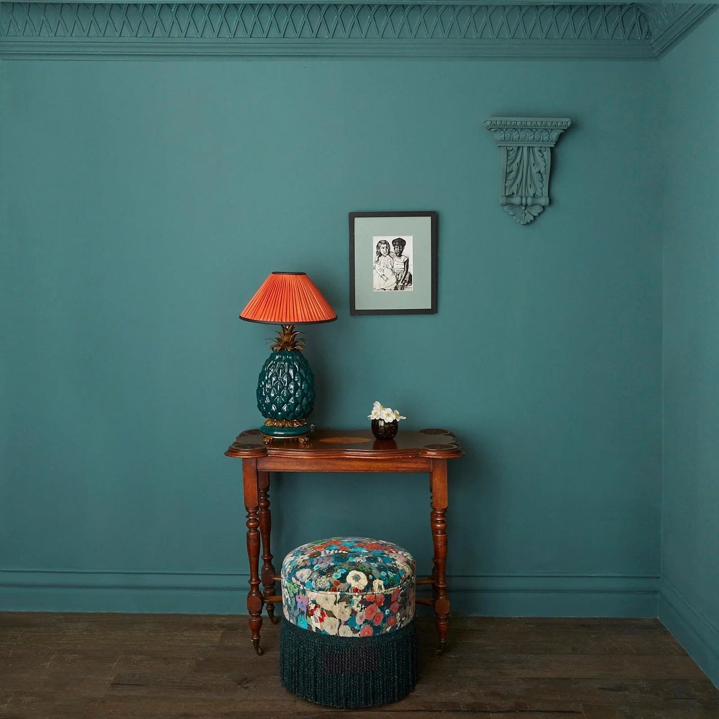 Hollyhocks Velvet Fabric - Winter - House of Hackney - 1-FA-HOL-VE-WIT-XXX-XXX - Premier Wallcovering