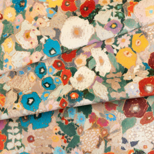 Hollyhocks Velvet Fabric - Autumn - House of Hackney - 1-FA-HOL-VE-AUT-XXX-XXX - Premier Wallcovering