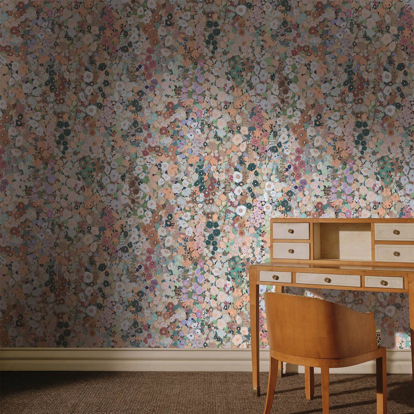 Hollyhocks Wallpaper - Prairie - House of Hackney - 1-WA-HOL-DI-PRA-XXX - Premier Wallcovering