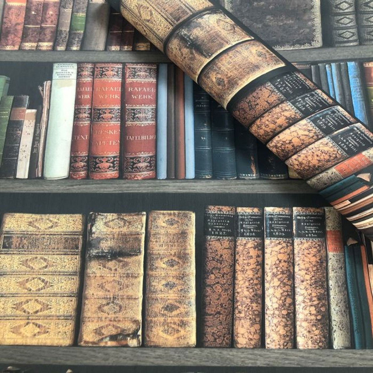 Home Style Library Books Wallpaper - Multi - Rasch - 934809 - Premier Wallcovering
