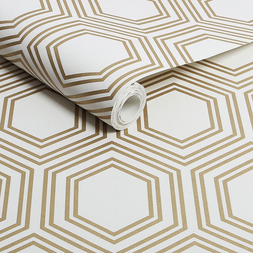 Honeycomb Geo Wallpaper - Neutral - Next - 120200 - Premier Wallcovering