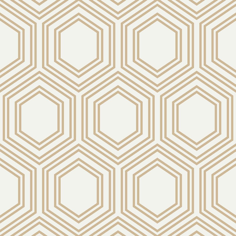 Honeycomb Geo Wallpaper - Neutral - Next - 120200 - Premier Wallcovering