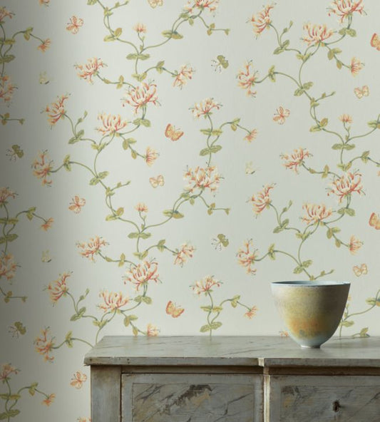 Honeysuckle Garden Wallpaper - Lime - Colefax & Fowler - W7002/04 - Premier Wallcovering
