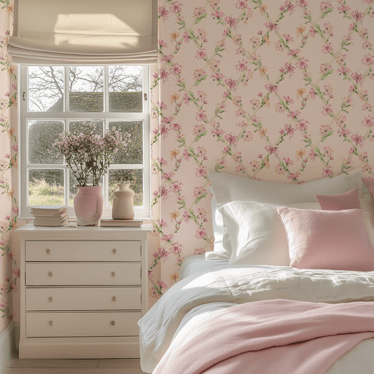 Honeysuckle Wallpaper - Pink - Lucie Annabel - LAN100433 - Premier Wallcovering