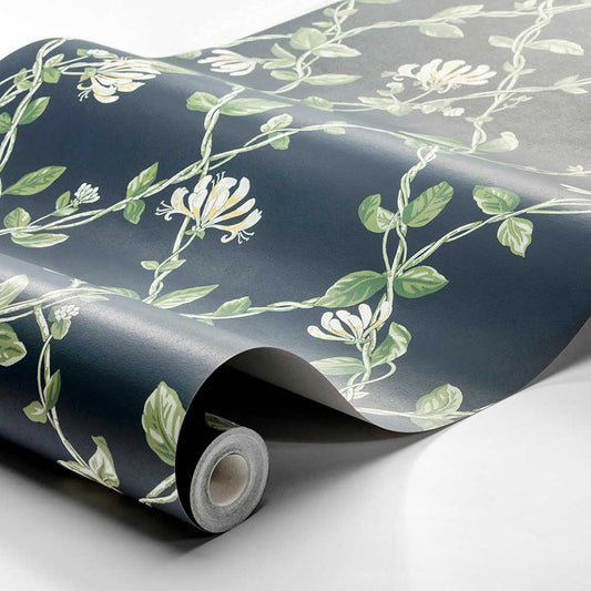 Honeysuckle Wallpaper - Blue - Boråstapeter - 8851 - Premier Wallcovering