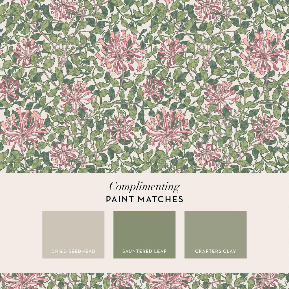 Honeysuckle Wallpaper - Blossom - 140486 - William Morris - Premier Wallcovering