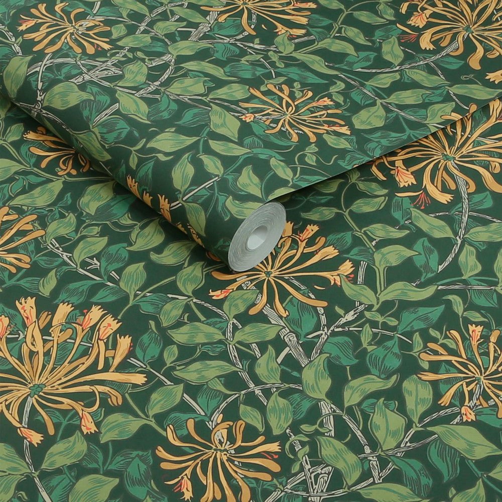 Honeysuckle Wallpaper - Verde - 140487 - William Morris - Premier Wallcovering