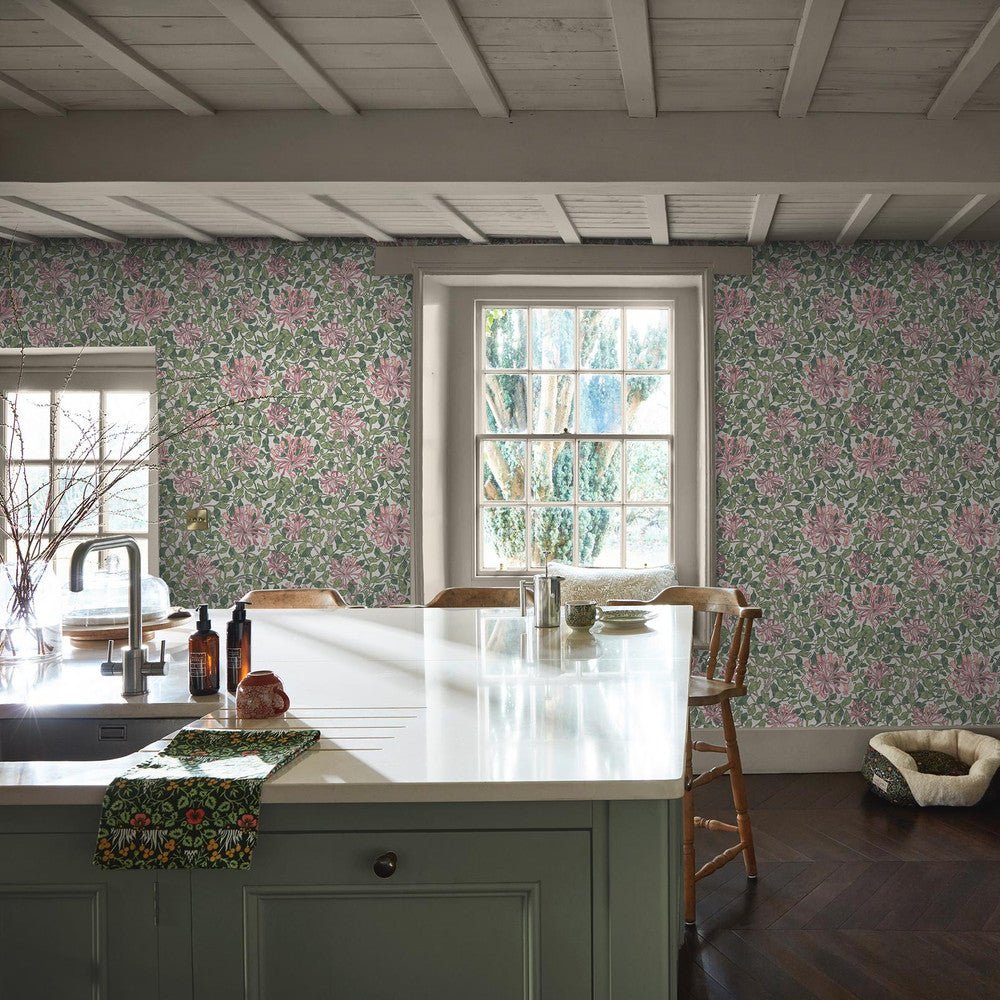 Honeysuckle Wallpaper - Blossom - 140486 - William Morris - Premier Wallcovering