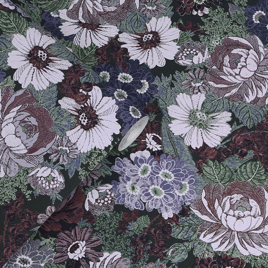 Honnington Peonies Wallpaper - Blackberry Purple - Laura Ashley - 121088 - Premier Wallcovering