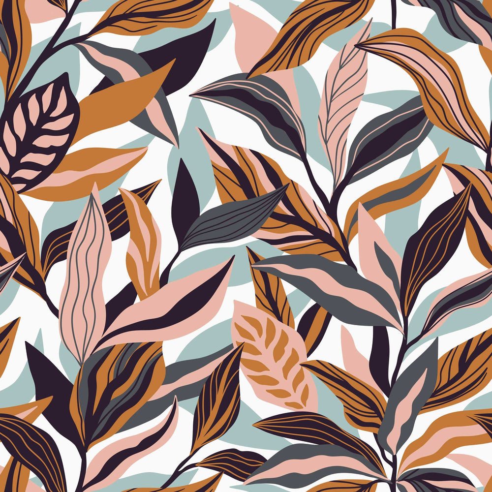 Honolulu Wallpaper - Seafoam, Peach & Rust - Lust Home - LH900021 - Premier Wallcovering