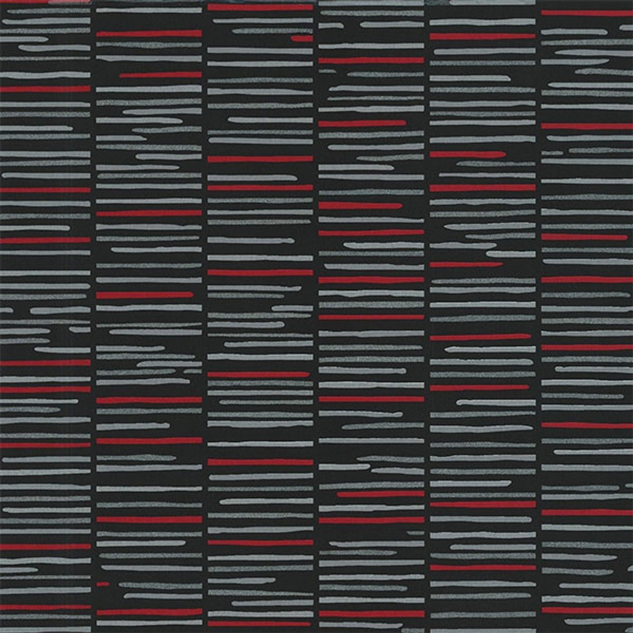 Horizontal Stripe Wallpaper - Red/ Charcoal/ Grey - P+S International - 13384 - 10 - Premier Wallcovering