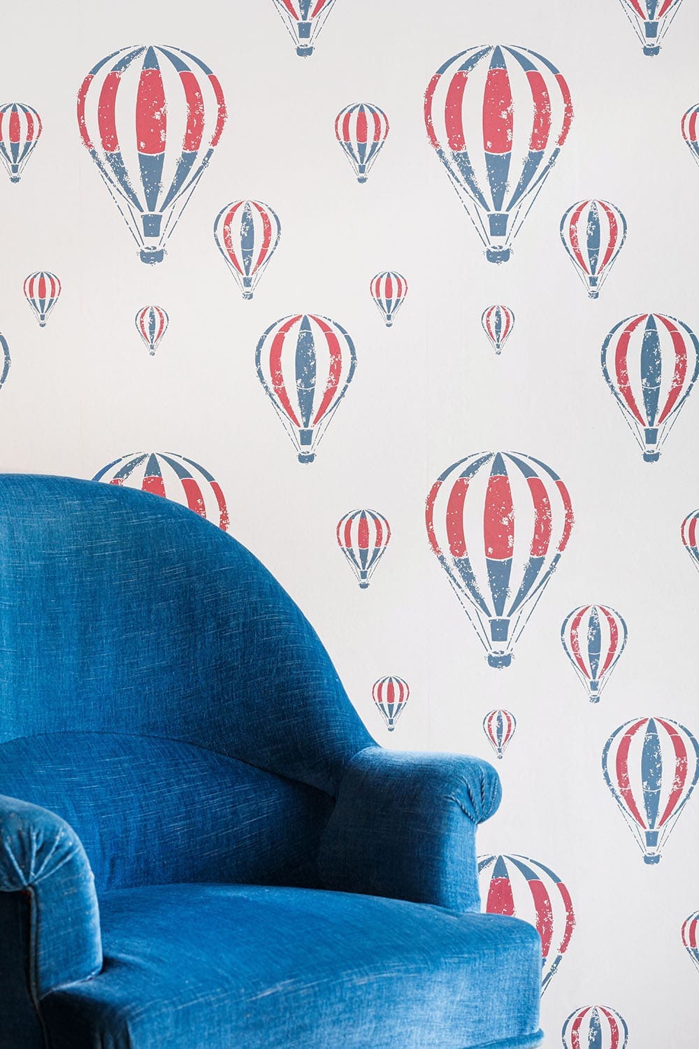 Hot Air Balloon Wallpaper - Red / White / Blue - BG2600101 - Barneby Gates - Premier Wallcovering