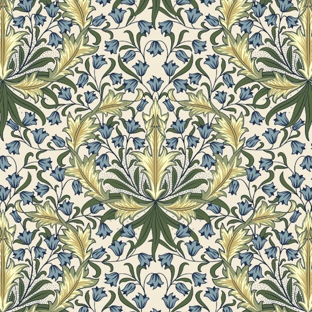 Morris Collections - 1163 - Hyacinth Wallpaper - Soft Cream - Premier Wallcovering