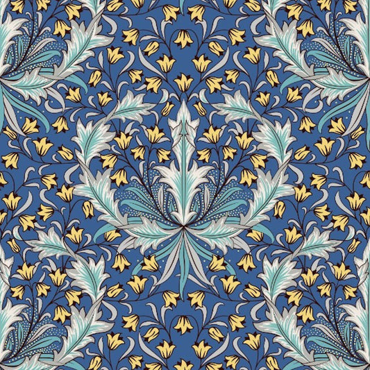 Morris Collections - 1161 - Hyacinth Wallpaper - Regal Blue - Premier Wallcovering