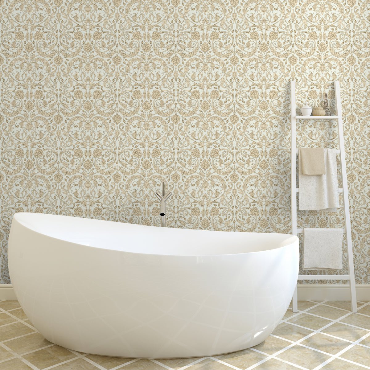 Morris Collections - 1128 - Hydrangea Wallpaper - Grey blue - Premier Wallcovering
