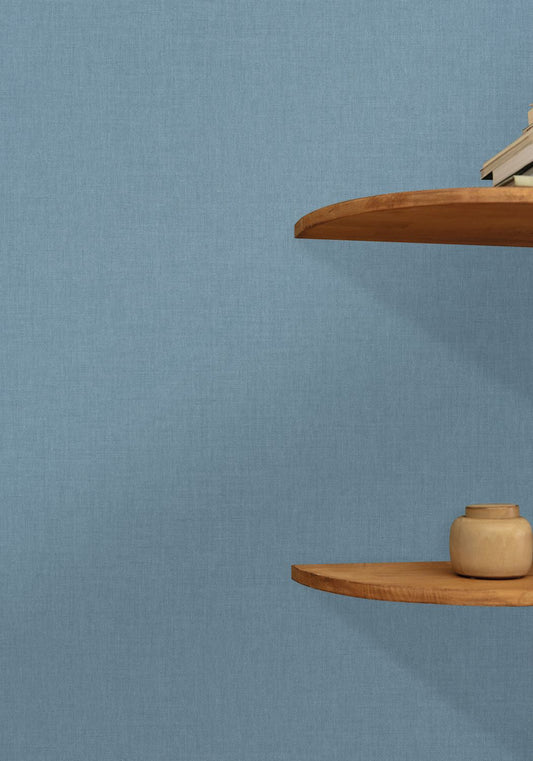 Hygge Uni Wallpaper - Bleu Celeste - Caselio - 100606524 - Premier Wallcovering