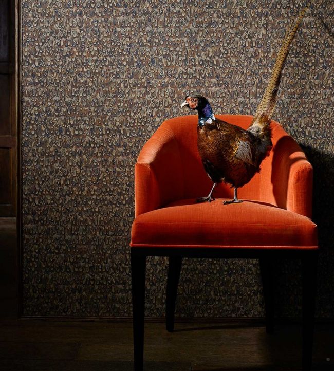 Icarus Wallpaper - Copper/Phesant - ZKEM312674 - Zoffany - Premier Wallcovering