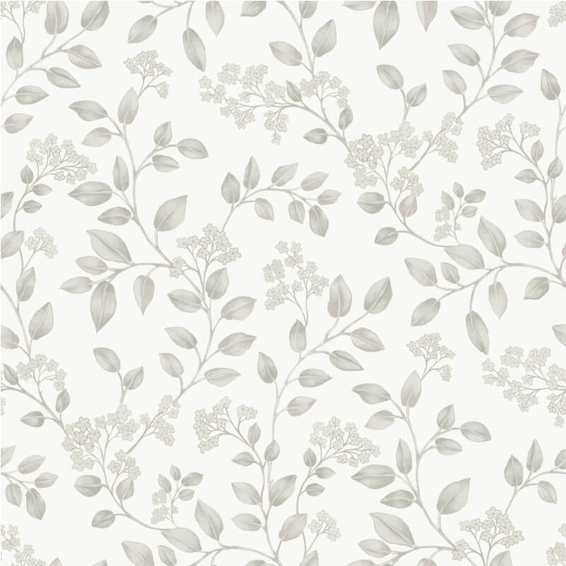 Icon Jasmine Floral Trail Wallpaper - Grey - Grandeco - IC3006 - Premier Wallcovering