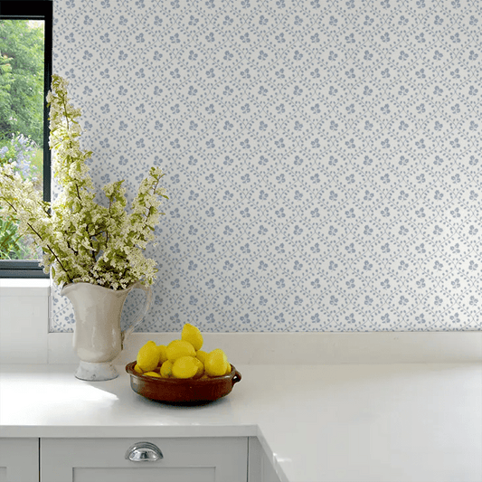 Idun Wallpaper - Blue - Boråstapeter - 5822 - Premier Wallcovering