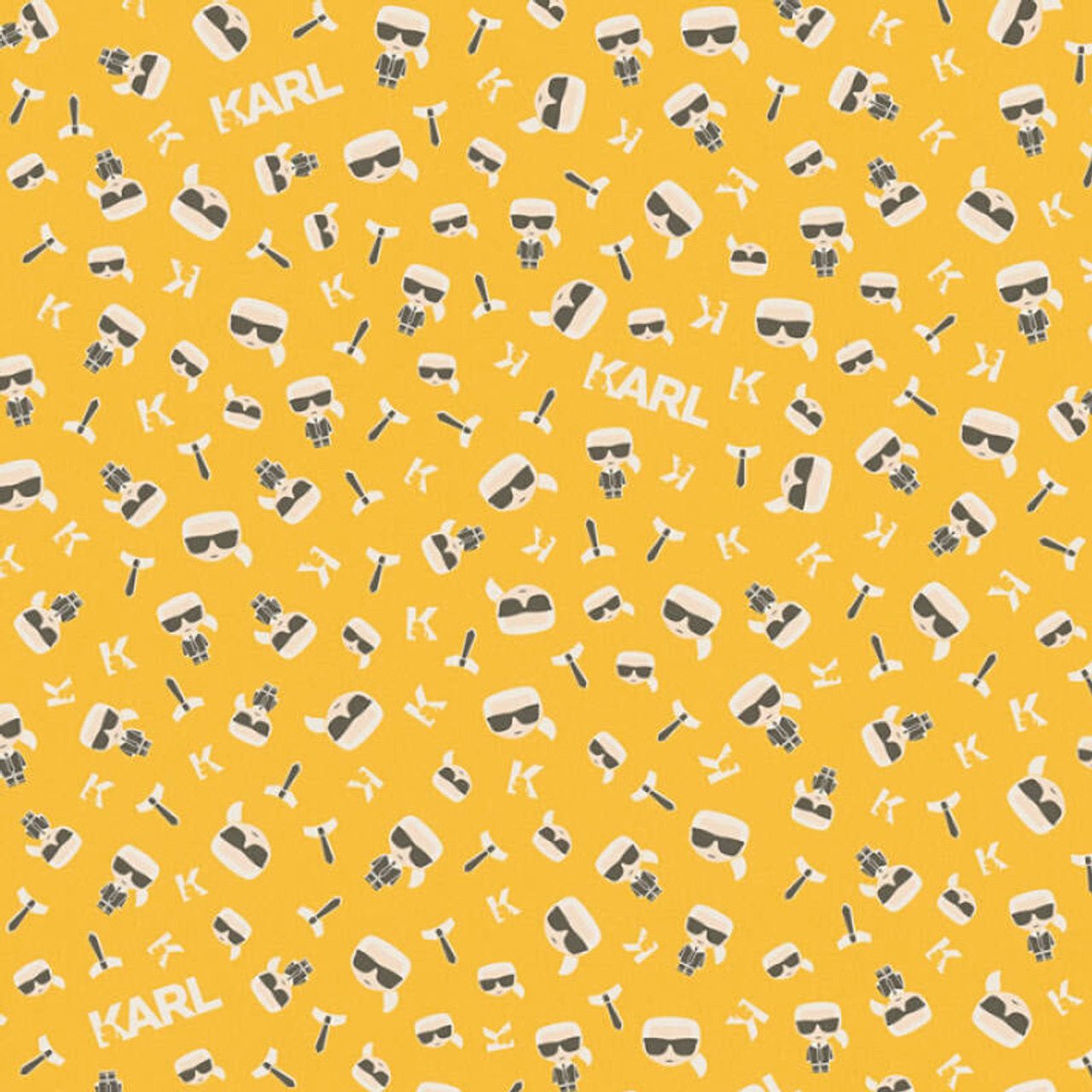 Ikonik Wallpaper - Yellow - A S Creation - Karl Lagerfield - 37843 - 4 - Premier Wallcovering