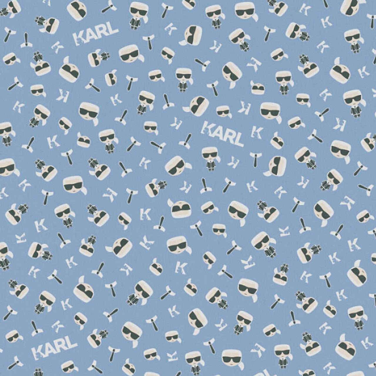 Ikonik Wallpaper - Blue - A S Creation - Karl Lagerfield - 37843 - 1 - Premier Wallcovering