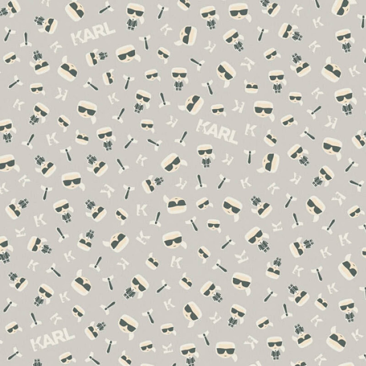 Ikonik Wallpaper - Light Grey - A S Creation - Karl Lagerfield - 37843 - 3 - Premier Wallcovering