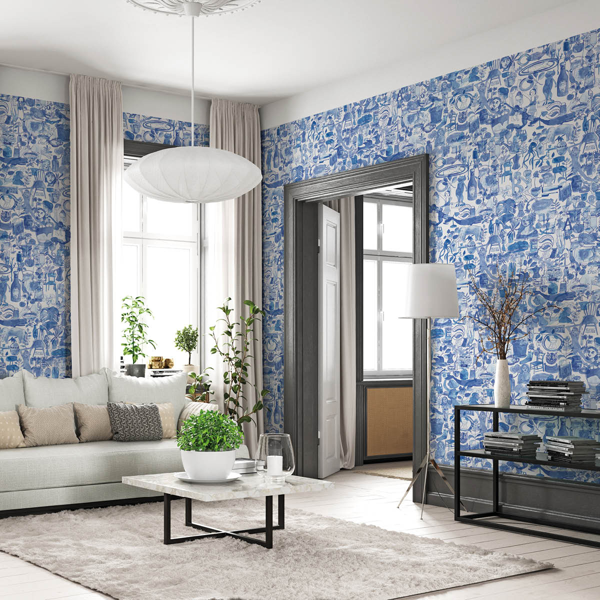 I’m Blue Wall Mural - Blue - NLXL - ASU - 02 - Premier Wallcovering