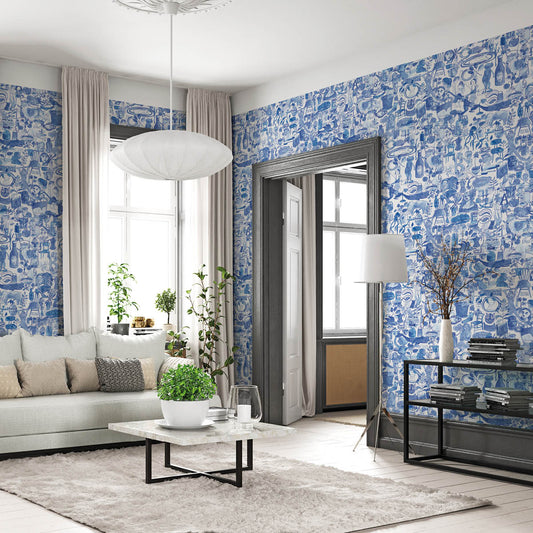 I’m Blue Wall Mural - Blue - NLXL - ASU - 02 - Premier Wallcovering