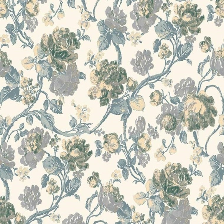 Impressionism Heritage Wallpaper - Grey Green - K & K - 600207 - Premier Wallcovering