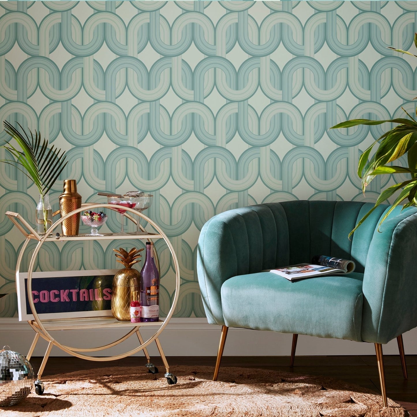 In the Loop Wallpaper - Blue Horizon - Envy - 122362 - Premier Wallcovering
