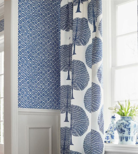 Indian Diamond Wallpaper - Black - Thibaut - T10661 - Premier Wallcovering