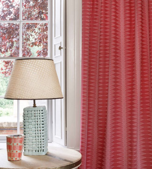 Indian Stripe Fabric - Snug Red - Barneby Gates - BGF050601 - Premier Wallcovering