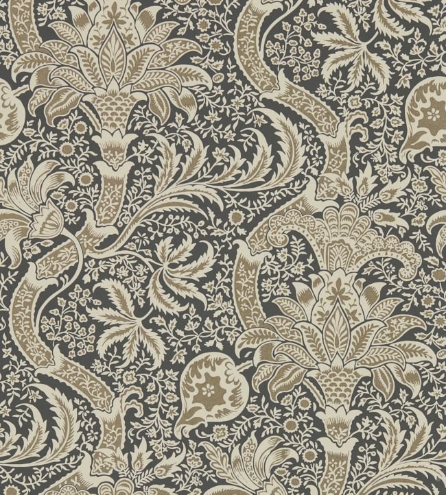 Indian Wallpaper - Charcoal/Nickel - 216445 - Morris & Co - Premier Wallcovering