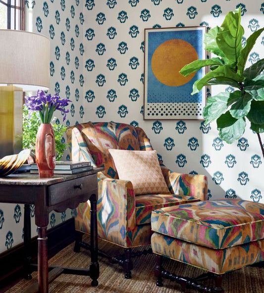 Indian Wells Wallpaper - Spa Blue - Thibaut - T12025 - Premier Wallcovering