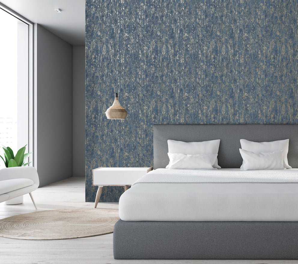 Industrial Texture Wallpaper - Navy - Holden Décor - 12842 - Premier Wallcovering