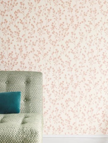 Ines Wallpaper - Cream/Blue - J178W - 04 - Jane Churchill - Premier Wallcovering