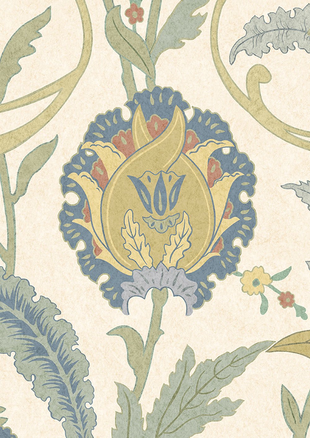 Ipek Damask Wallpaper - Pugin - Lewis & Wood - Premier Wallcovering
