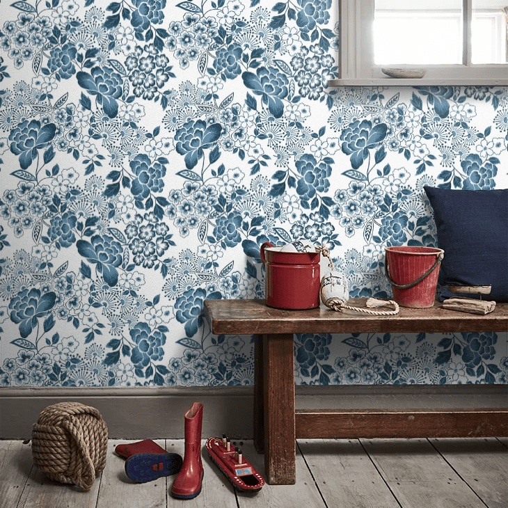 Irina Wallpaper - Royal Blue - A Street Prints - FD26304 - Premier Wallcovering