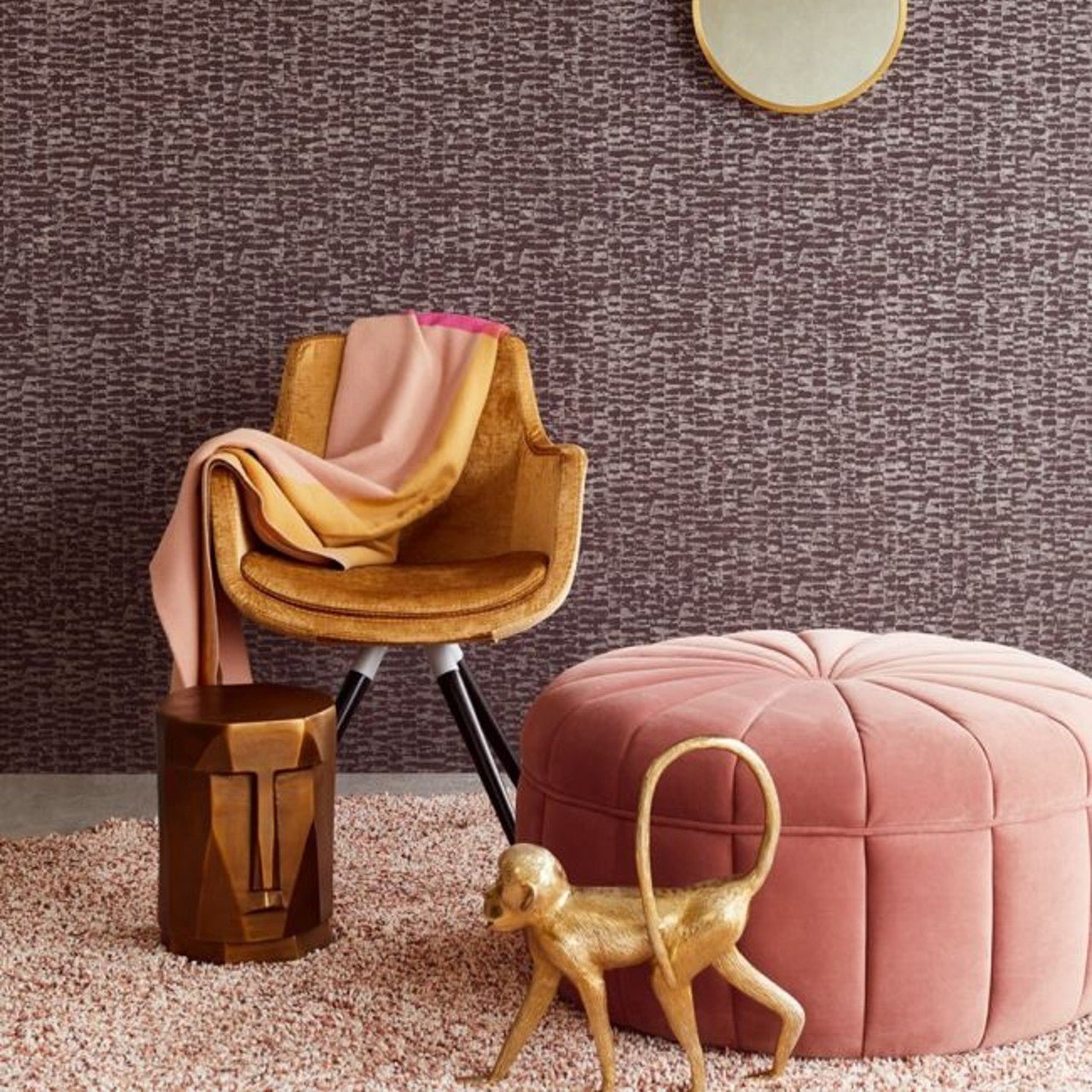 Irregular Topaz Wallpaper - Purple - Eijffinger - 394554 - Premier Wallcovering