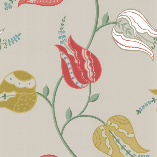 Isfahan Tulip Wallpaper - Pink - Osborne & Little - W6490-06 - Premier Wallcovering