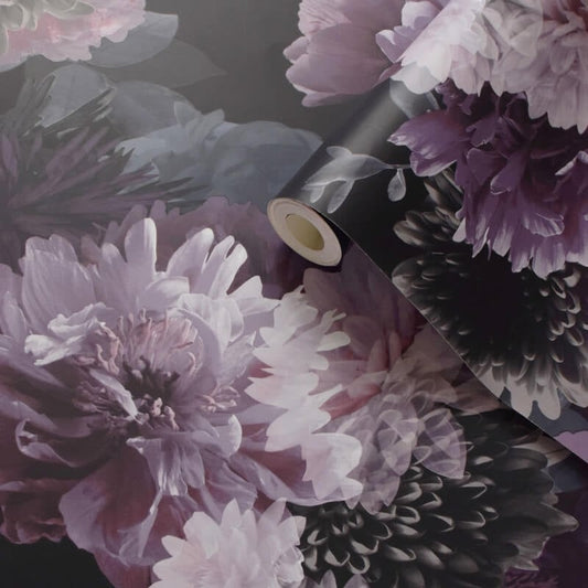 Issey Floral Wallpaper - Mauve - Lipsy London - 144060 - Premier Wallcovering