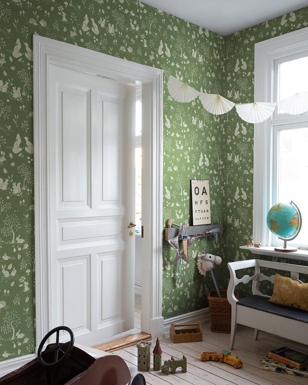 Ivar Wallpaper - Green - Midbec - 44131 - Premier Wallcovering