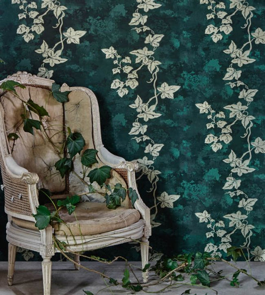 Ivy Wallpaper - Deep Green - BG1700101 - Barneby Gates - Premier Wallcovering