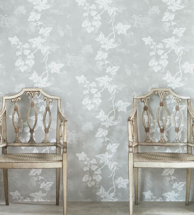 Ivy Wallpaper - Aged Grey - BG1700102 - Barneby Gates - Premier Wallcovering