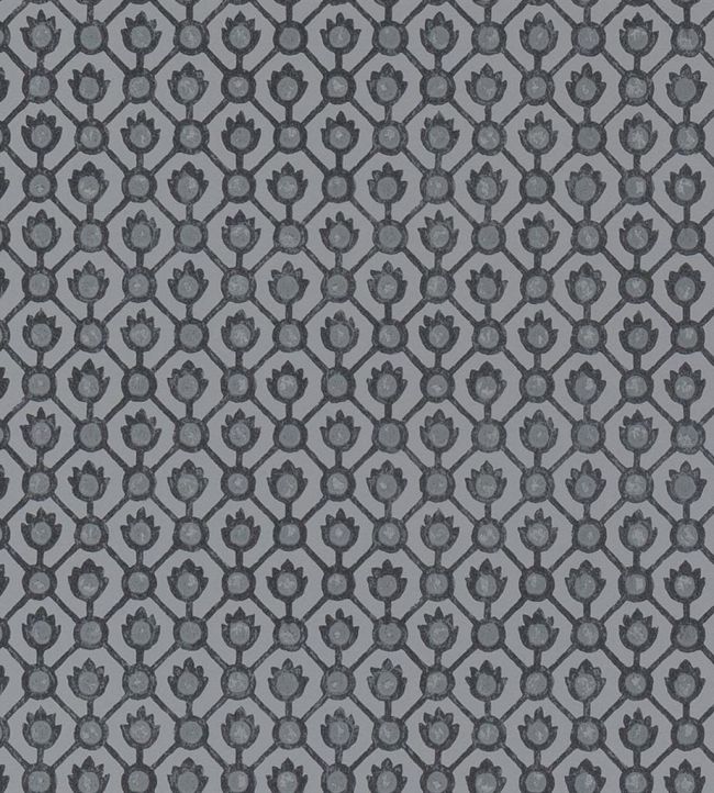 Jaal Wallpaper - Graphite - PDG1150/05 - Designers Guild - Premier Wallcovering