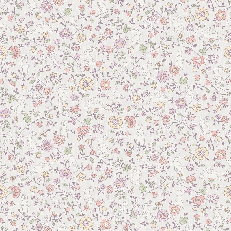 Jack N Rose Liberty Floral Wallpaper - Lilac/Pink - Grandeco - JS3101 - Premier Wallcovering