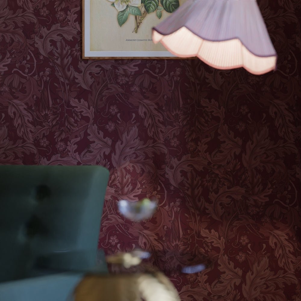 Jard Wallpaper - Shades of Bordeaux - LAN100180 - Lucie Annabel - Premier Wallcovering