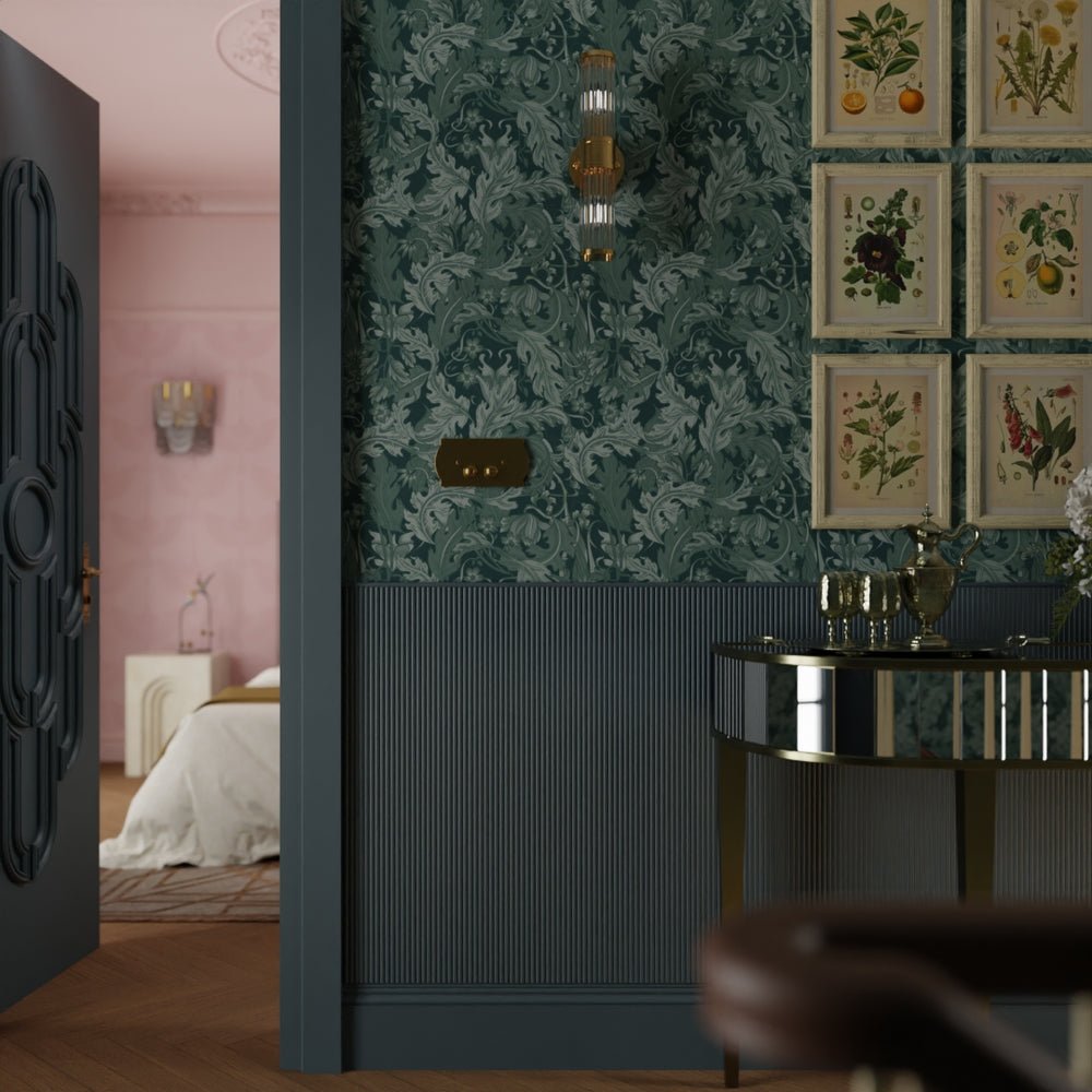 Jard Wallpaper - Juniper and Rustic Green - LAN100177 - Lucie Annabel - Premier Wallcovering